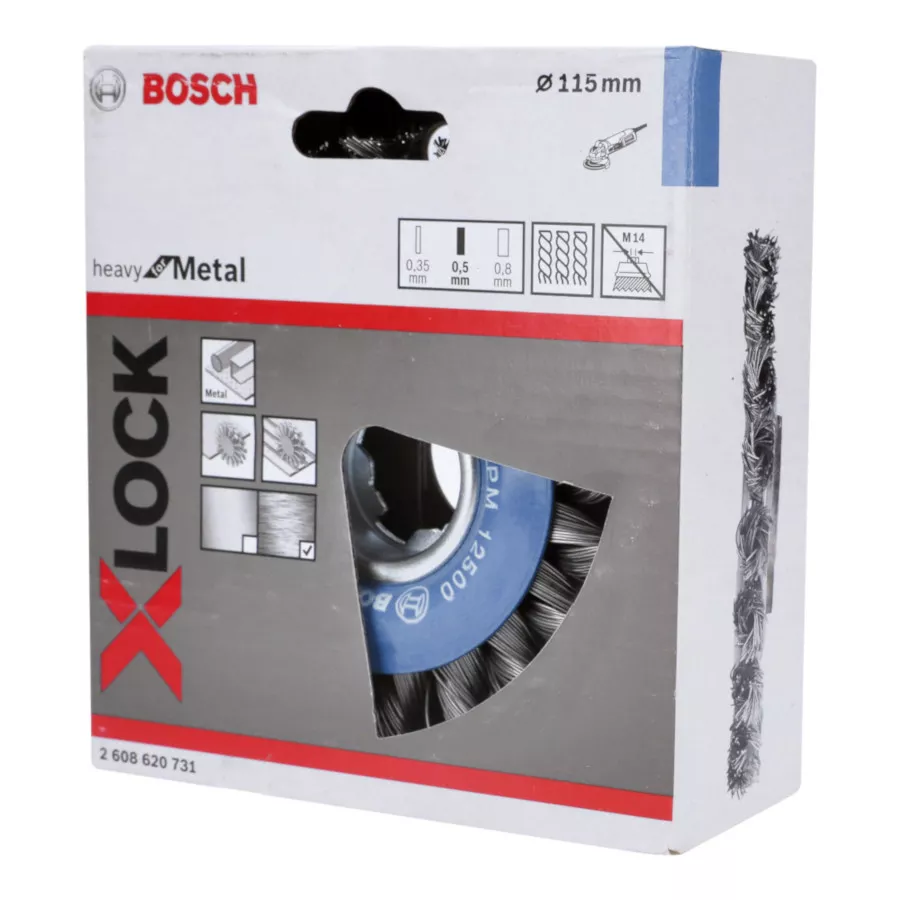 Brosse circulaire XLock fils torsadés Heavy for Metal Bosch